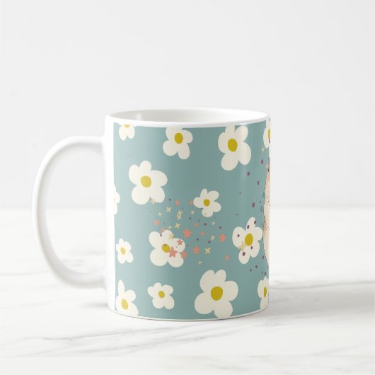 Cute Hamster & Daisy Pattern Mug – Sweet PastelMug Kaffeetasse (Links)