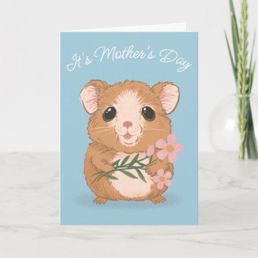 Cute Hamster Dark Humor Mother's Day Card Karte (Vorderseite)