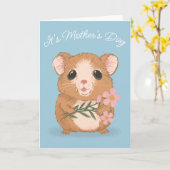 Cute Hamster Dark Humor Mother's Day Card Karte (Gelbe Blume)