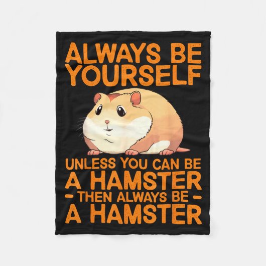 Cute Hamster Design For Men Women Kids Dwarf Hamst Fleecedecke (Vorderseite)