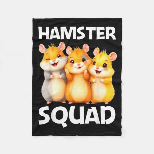 Cute Hamster Design For Men Women Kids Dwarf Hamst Fleecedecke (Vorderseite)