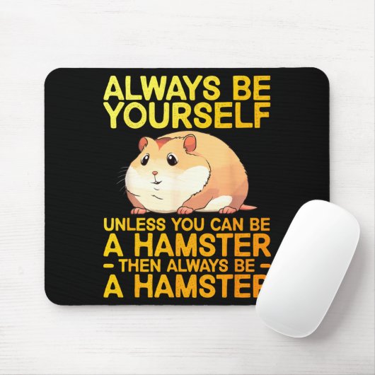 Cute Hamster Design For Men Women Kids Dwarf Hamst Mousepad (Mit Mouse)
