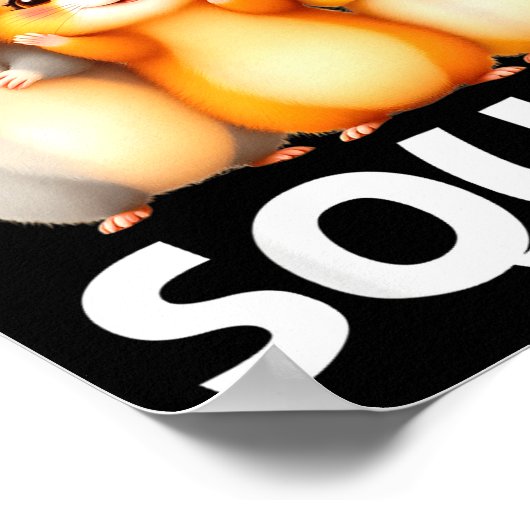 Cute Hamster Design For Men Women Kids Dwarf Hamst Poster (Ecke)