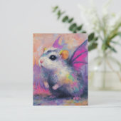 Cute Hamster Dragon Postkarte (Stehend Vorderseite)