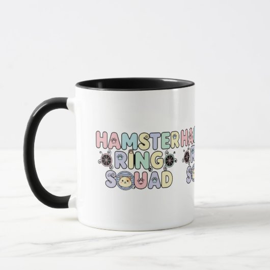 Cute Hamster Ring Squad Pastel Design Tasse (Links)
