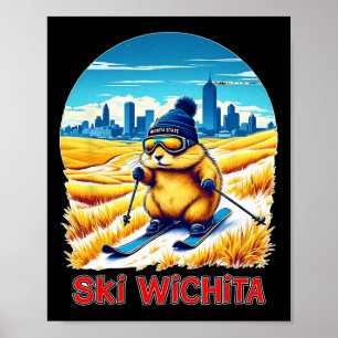 Cute Hamster Skiausrüstung Abenteuer in Wichita Sk Poster