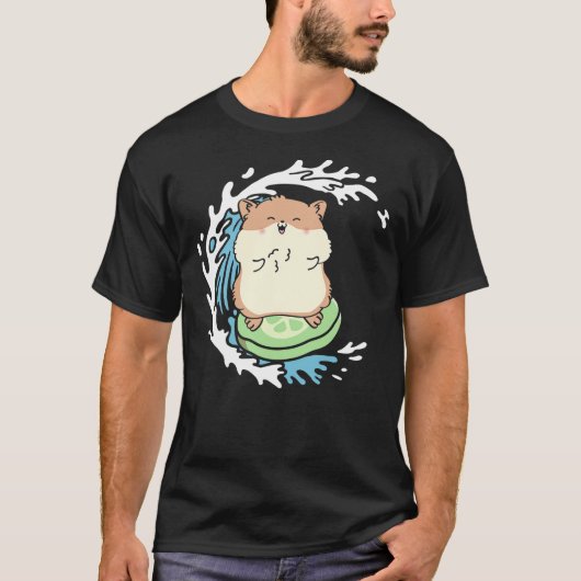 Cute Hamster Surfer  Rodent Animals  Hamsters Owne T-Shirt (Vorderseite)