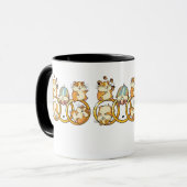 Cute Hamster Trio Rings Cartoon Art Tasse (Vorderseite Links)