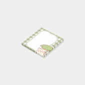 Cute Hamster with Lotus Leaf Frame Post-it Klebezettel (angewinkelt)