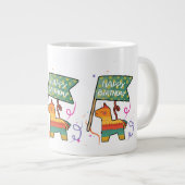 Cute Hand-Drawn Birthday  Jumbo-Tasse (Vorderseite Rechts)