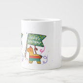 Cute Hand-Drawn Birthday  Jumbo-Tasse (Rechts)