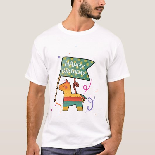 Cute Hand-Drawn Birthday  T-Shirt (Vorderseite)