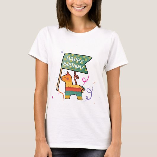 Cute Hand-Drawn Birthday  T-Shirt (Vorderseite)