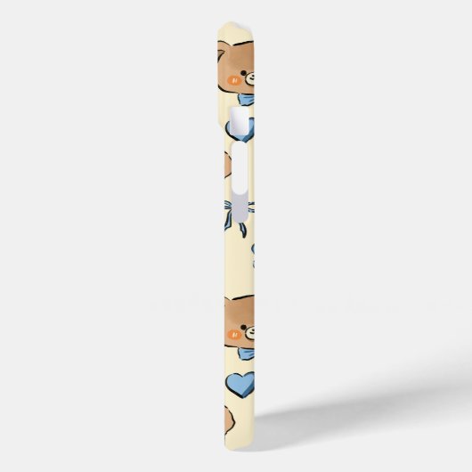 Cute Hand-drawn Brown Teddy Bears Seamless Pattern Case-Mate iPhone Hülle (Rückseite / Links)