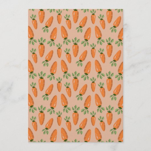 Cute Hand-drawn Carrots Seamless Pattern Einladung (Vorderseite)