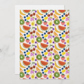 Cute Hand-drawn Doodle Fruits Seamless Pattern Einladung (Vorne/Hinten)