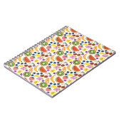 Cute Hand-drawn Doodle Fruits Seamless Pattern Notizblock (Linke Seite)