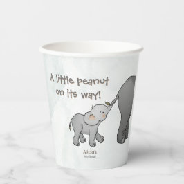  Cute Hand Drawn Elephant Little Peanut on its way Pappbecher