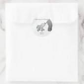  Cute Hand Drawn Elephant Little Peanut on its way Runder Aufkleber (Tasche)