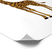 Cute Hand-Drawn Giraffe Nursery Art Poster (Ecke)