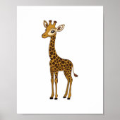 Cute Hand-Drawn Giraffe Nursery Art Poster (Vorne)