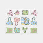 Cute hand drawn illustrations for kids Nursery Fleecedecke (Vorderseite (Horizontal))