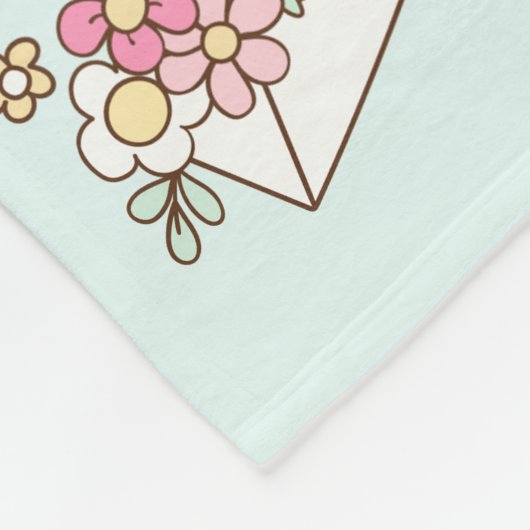 Cute hand drawn illustrations Nursery decor Blue Fleecedecke (Ecke)