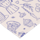 Cute Hand Drawn Italian Food and Flowers Tischdecke (Schrägansicht)