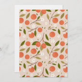Cute Hand-drawn Orange Blossom Seamless Pattern Einladung (Vorne/Hinten)