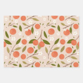 Cute Hand-drawn Orange Blossom Seamless Pattern Geschenkpapier Set (Vorderseite)