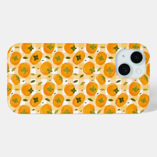 Cute Hand-Drawn Persimmons Seamless Pattern Case-Mate iPhone Hülle (Rückseite (Horizontal))