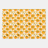 Cute Hand-Drawn Persimmons Seamless Pattern Geschenkpapier Set (Vorderseite 2)