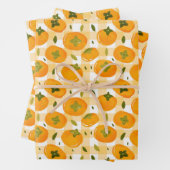Cute Hand-Drawn Persimmons Seamless Pattern Geschenkpapier Set (Beispiel)