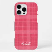 Cute Hand-Drawn Red Plaid  iPhone Hülle (Rückseite)