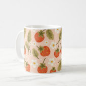 Cute Hand-drawn Red Strawberry Seamless Pattern Kaffeetasse (Vorderseite Links)