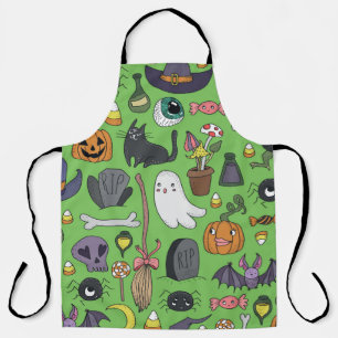 Cute hand drawn seamless patterns with cute hand d schürze