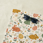Cute Hand Drawn Spring Bunnies Beach Towel Strandtuch (Beispiel)