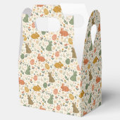 Cute Hand Drawn Spring Bunnies Favor Boxes Geschenkschachtel (Geöffnet)