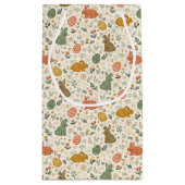 Cute Hand Drawn Spring Bunnies Gift Bag Kleine Geschenktüte (Rückseite)