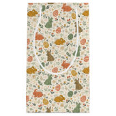Cute Hand Drawn Spring Bunnies Gift Bag Kleine Geschenktüte (Vorderseite)