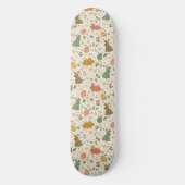 Cute Hand Drawn Spring Bunnies Skateboard (Vorderseite)