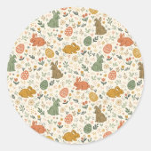 Cute Hand Drawn Spring Bunnies Sticker (Vorderseite)