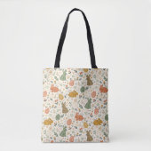Cute Hand Drawn Spring Bunnies Tote Bag Tasche (Vorderseite)