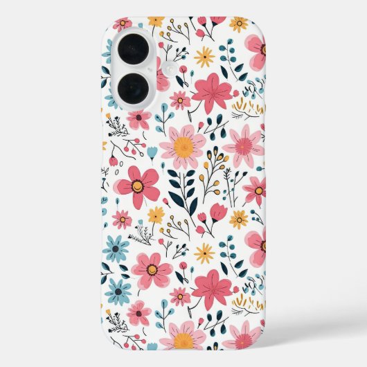 Cute Hand Drawn Spring Florals Case-Mate iPhone Hülle (Rückseite)