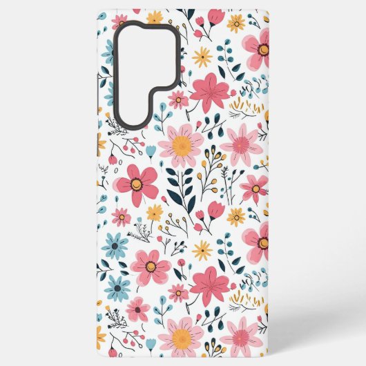 Cute Hand Drawn Spring Florals Samsung Galaxy Hülle (Rückseite)