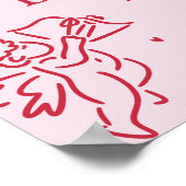 Cute Hand Drawn Valentine Baby Shower Welcome Sign Poster (Ecke)