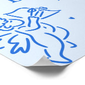 Cute Hand Drawn Valentine Baby Shower Welcome Sign Poster (Ecke)