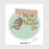 Cute Hang auf Cartoon Sloth Design Aufkleber (Blatt)