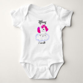cute Happiness magic blue unicorn Baby Strampler