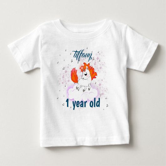 cute Happiness magic unicorn Baby T-shirt (Vorderseite)